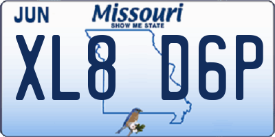 MO license plate XL8D6P