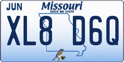 MO license plate XL8D6Q