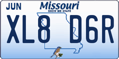 MO license plate XL8D6R