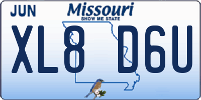 MO license plate XL8D6U