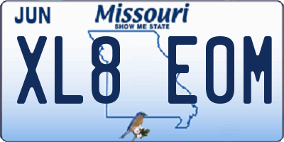 MO license plate XL8E0M