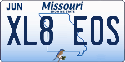 MO license plate XL8E0S