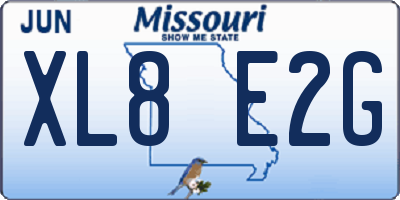 MO license plate XL8E2G