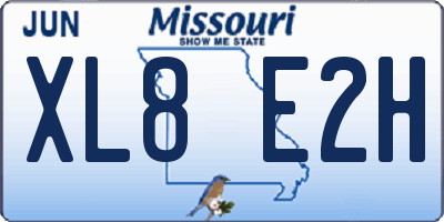 MO license plate XL8E2H
