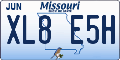 MO license plate XL8E5H