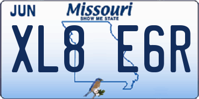 MO license plate XL8E6R