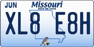 MO license plate XL8E8H