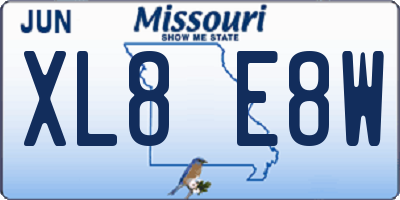 MO license plate XL8E8W