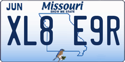 MO license plate XL8E9R
