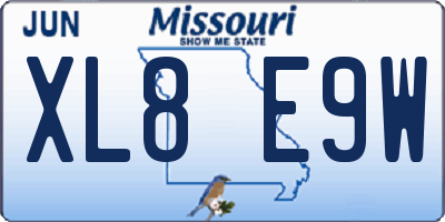 MO license plate XL8E9W