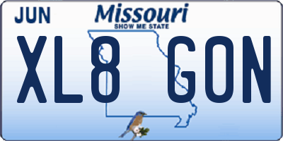 MO license plate XL8G0N