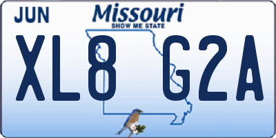 MO license plate XL8G2A