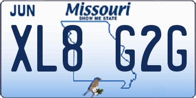 MO license plate XL8G2G