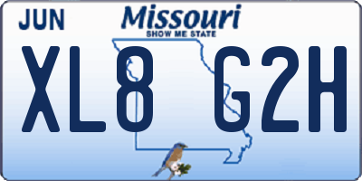 MO license plate XL8G2H