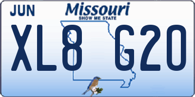 MO license plate XL8G2O
