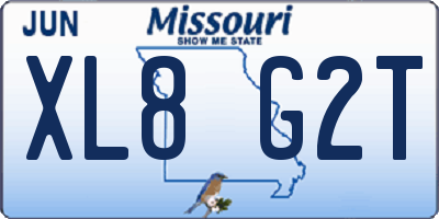 MO license plate XL8G2T