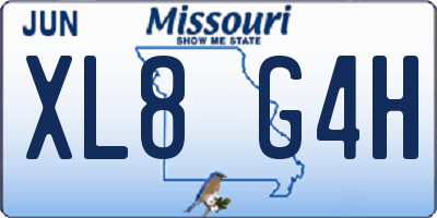 MO license plate XL8G4H