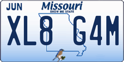 MO license plate XL8G4M