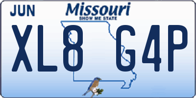MO license plate XL8G4P