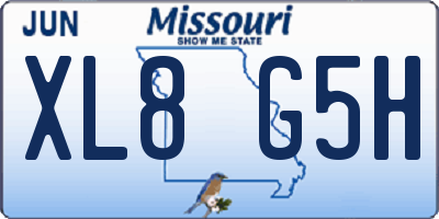 MO license plate XL8G5H