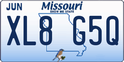 MO license plate XL8G5Q