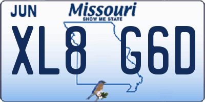 MO license plate XL8G6D