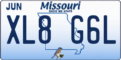MO license plate XL8G6L