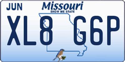 MO license plate XL8G6P