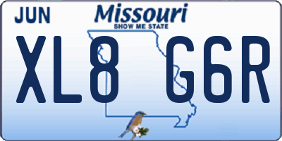 MO license plate XL8G6R