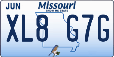 MO license plate XL8G7G