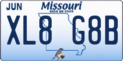 MO license plate XL8G8B