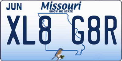 MO license plate XL8G8R