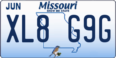 MO license plate XL8G9G