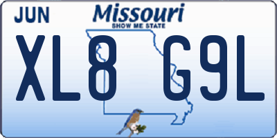 MO license plate XL8G9L