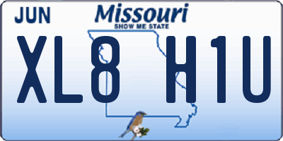 MO license plate XL8H1U