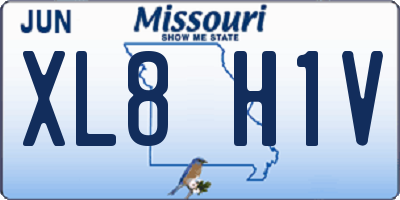 MO license plate XL8H1V