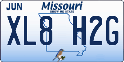 MO license plate XL8H2G