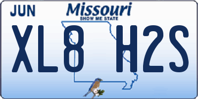 MO license plate XL8H2S