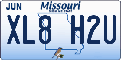 MO license plate XL8H2U