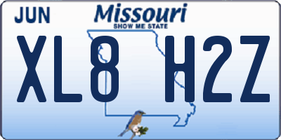 MO license plate XL8H2Z
