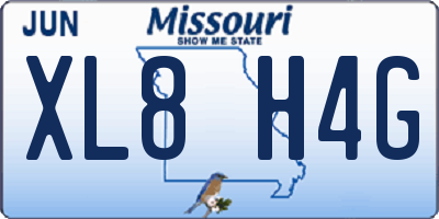 MO license plate XL8H4G