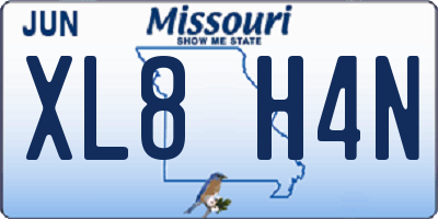 MO license plate XL8H4N