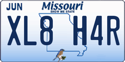 MO license plate XL8H4R