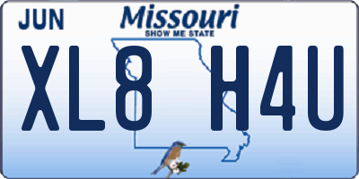MO license plate XL8H4U