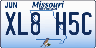 MO license plate XL8H5C