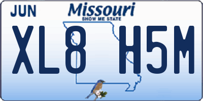MO license plate XL8H5M