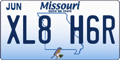 MO license plate XL8H6R