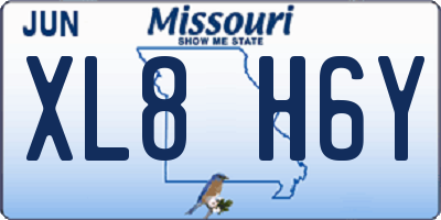 MO license plate XL8H6Y