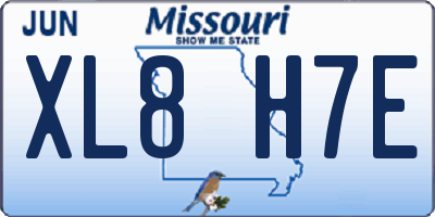 MO license plate XL8H7E