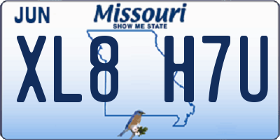 MO license plate XL8H7U